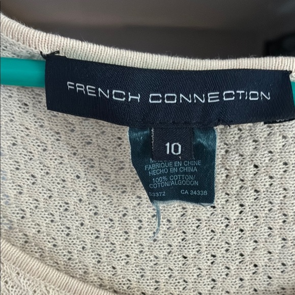 French Connection Cream Long Sleeve Dress - Picture 2 of 7